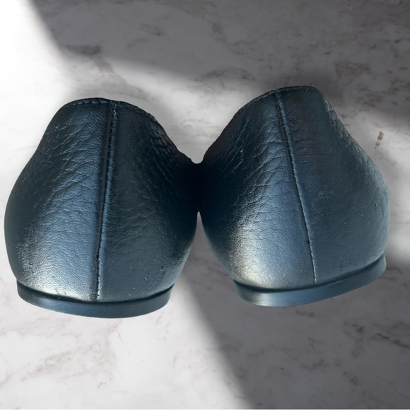 Gucci Black Leather Cellarius Silver Hardware Ballet Flats Sz 35 5 / 5.5 - Picture 7 of 15